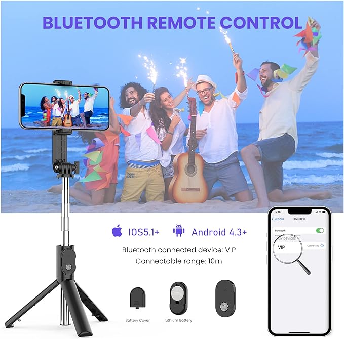 Looply™ 6 In 1 Selfie Stick